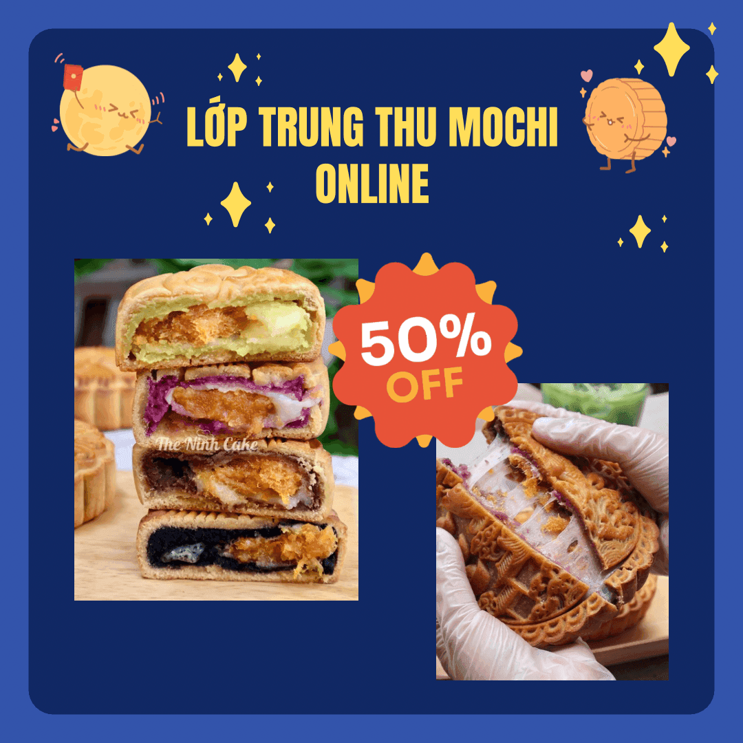 Bánh trung thu mochi chà bông trứng muối