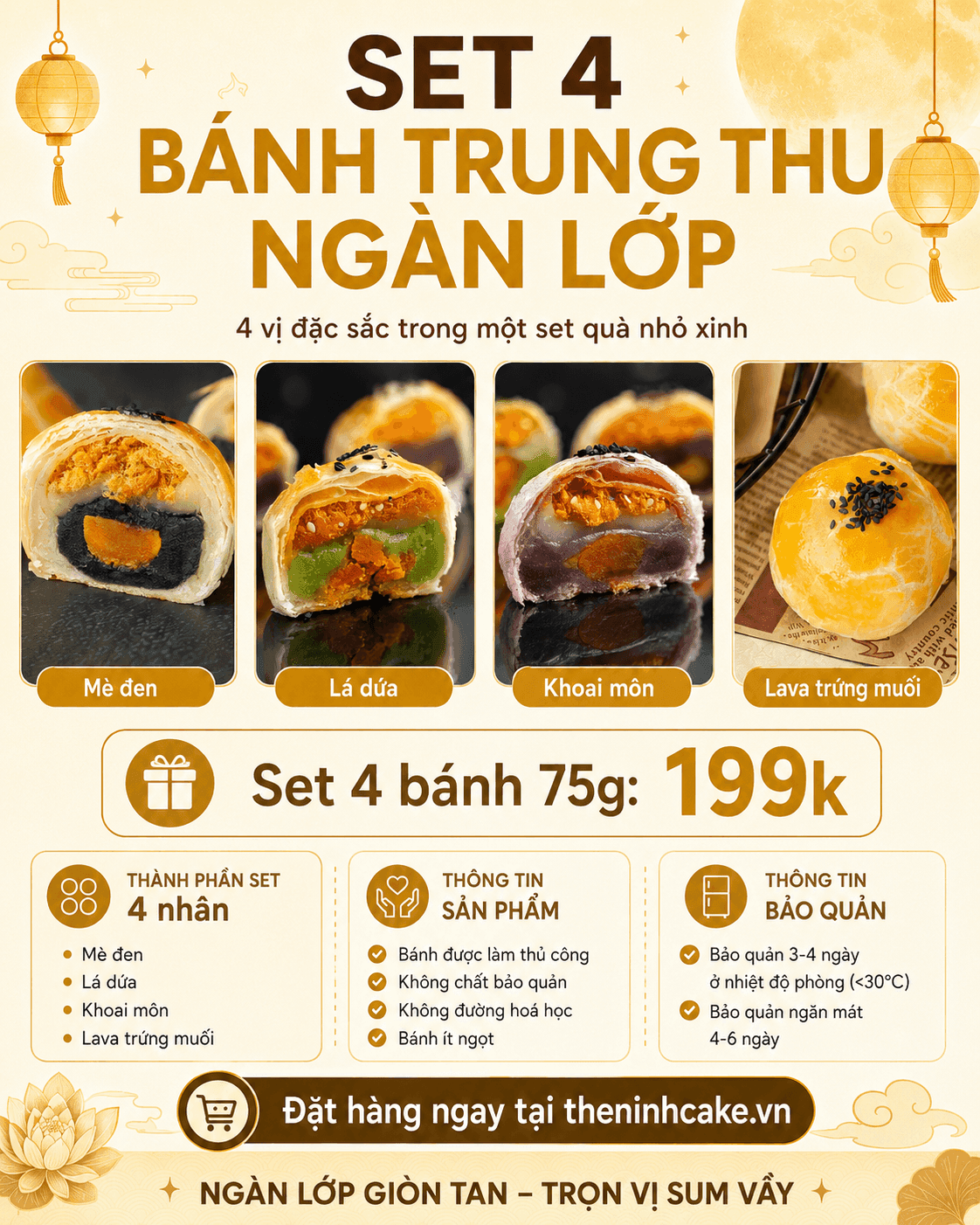 Set 4 bánh ngàn lớp 75g, hình 1